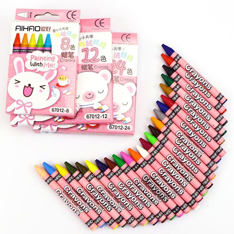 Crayons Creative Cartoon 8/12/24 Colors Drawing Non-Toxic