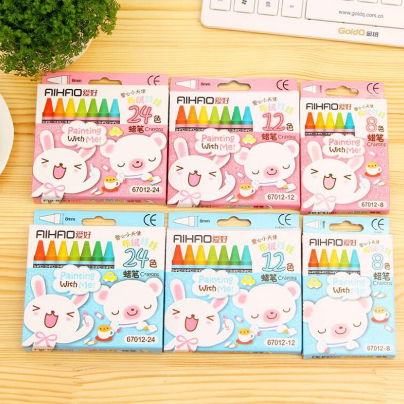 Crayons Creative Cartoon 8/12/24 Colors Drawing Non-Toxic