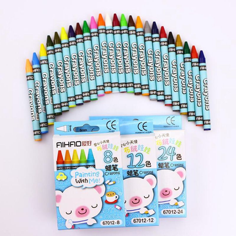Crayons Creative Cartoon 8/12/24 Colors Drawing Non-Toxic