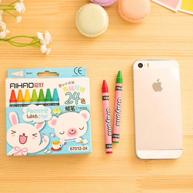 Crayons Creative Cartoon 8/12/24 Colors Drawing Non-Toxic