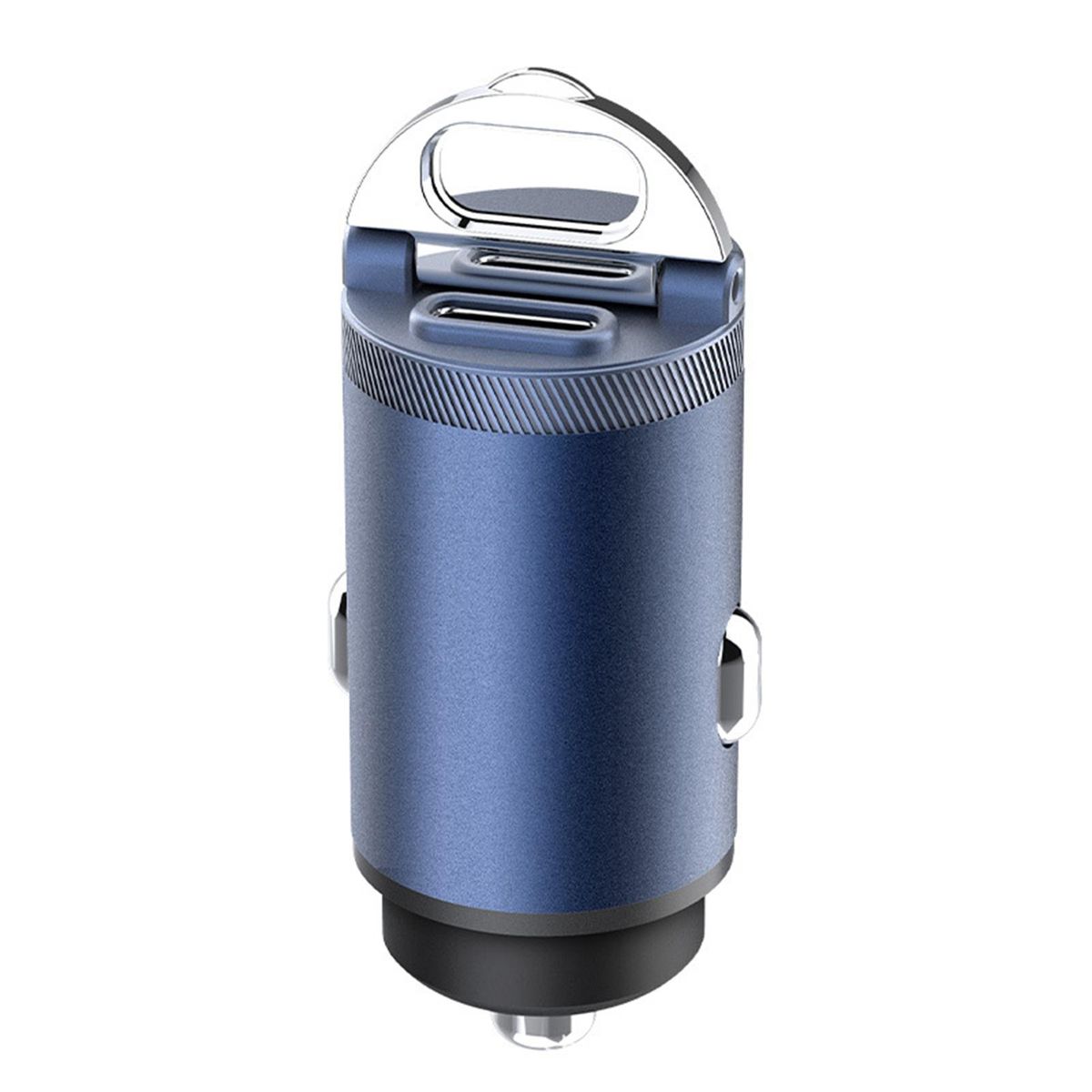Fast Charge Car Charger with Pull Ring Design 45w Pd Qc3.0 Dual Port Blue