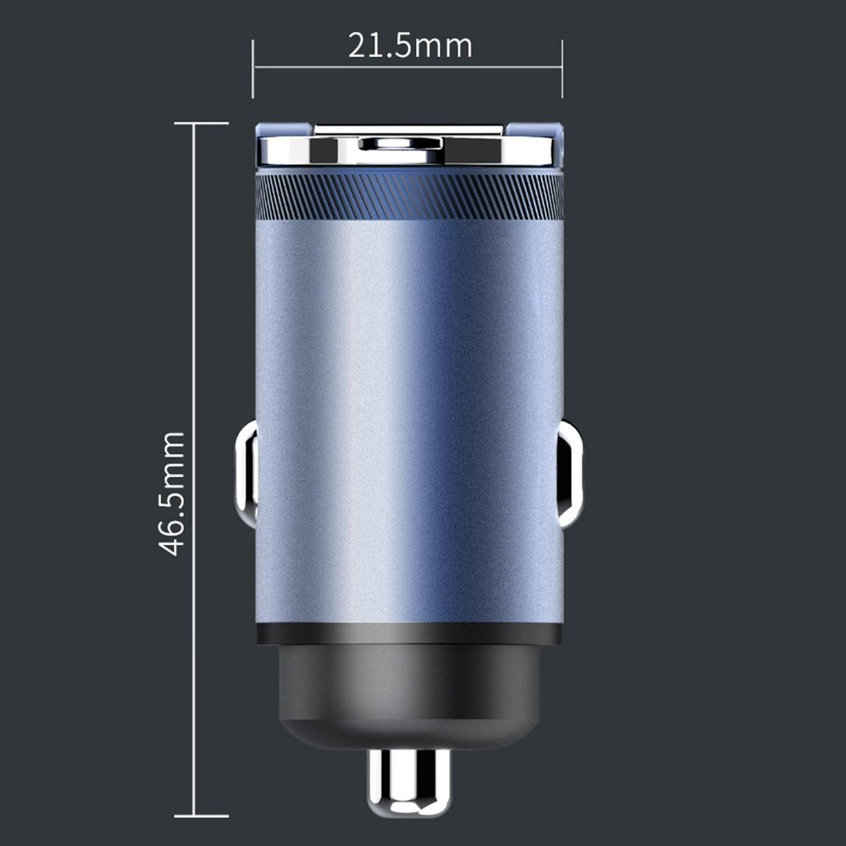 Fast Charge Car Charger with Pull Ring Design 45w Pd Qc3.0 Dual Port Blue