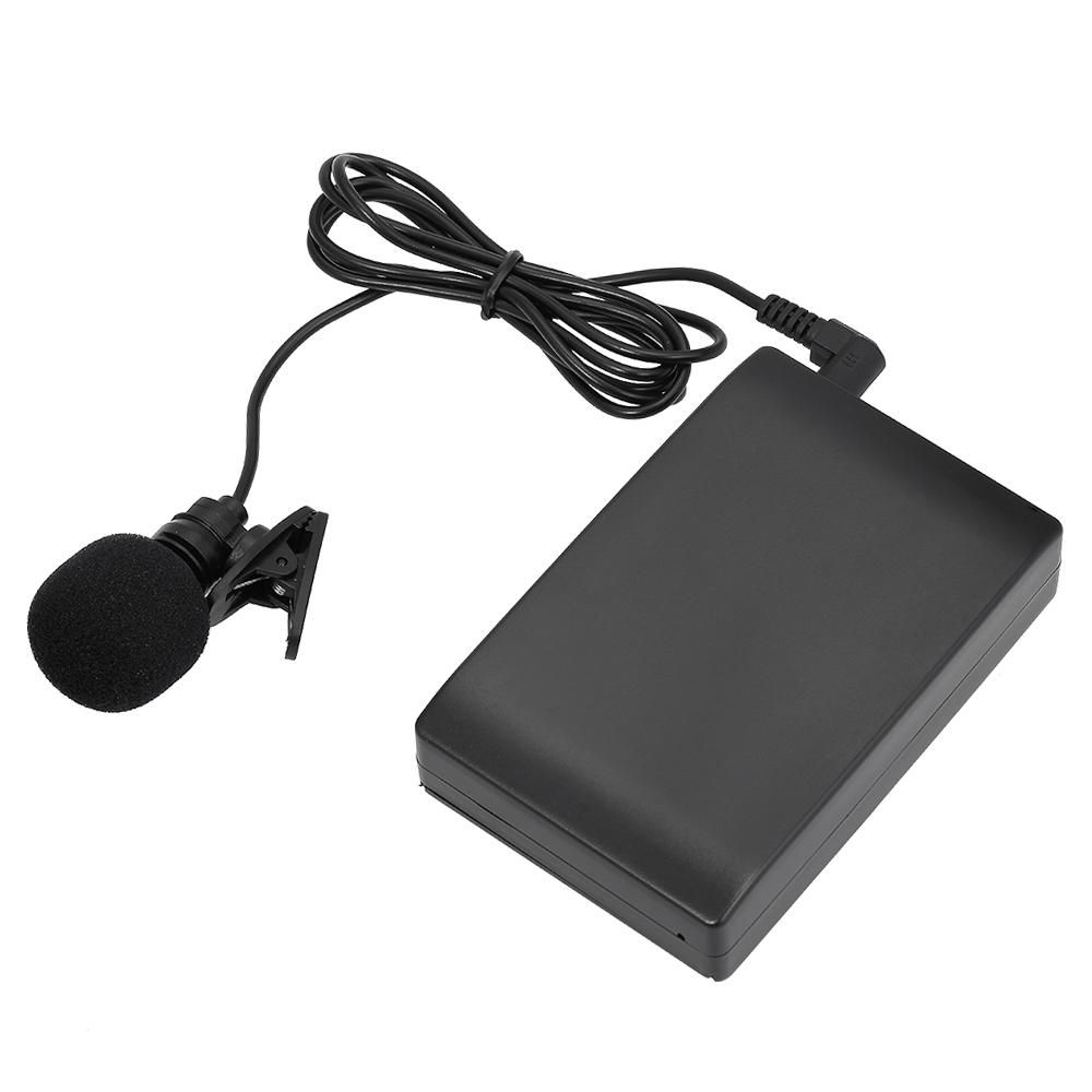Mini Wireless Clip-on FM Microphone Mic System Voice Amplifier w/ Transmitter Receiver 6.5mm Out for Teacher Lecturer Conference Speech Promotion