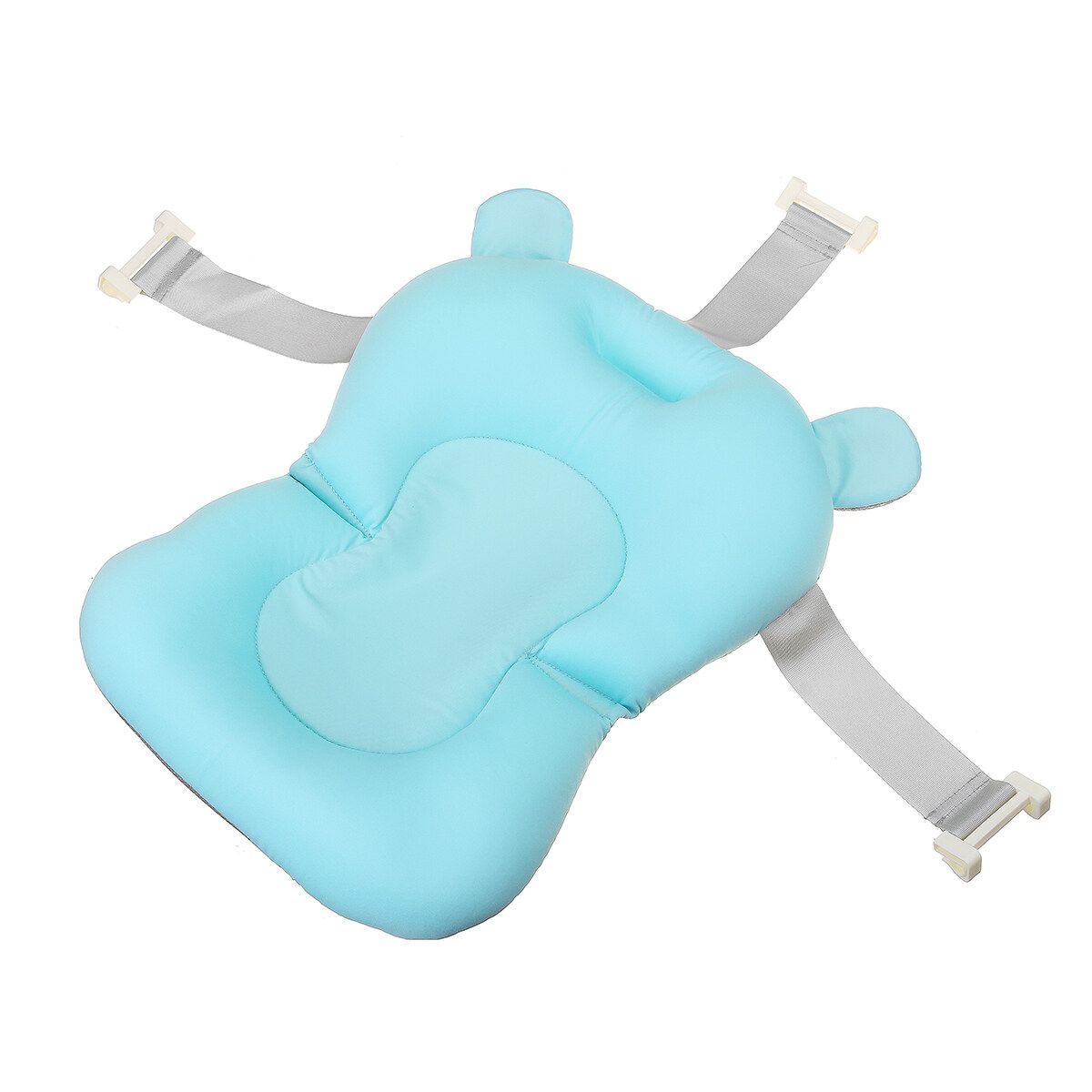 Baby Bath Pad Non-Slip Lounger Pillow Air Cushion Shower Infant Safety Bathtub Blue