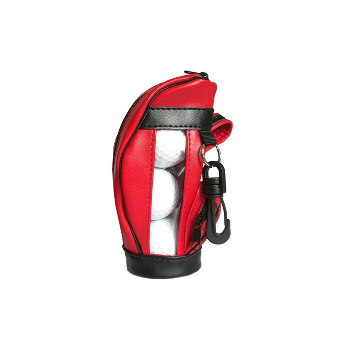 1 Set Golf Ball Carry Bag Golf Ball Waist Bag Holder Storage Pouch Red