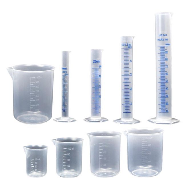 Plastic Cylinders And Beakers Set Lab Measuring Cup Lab Tube For