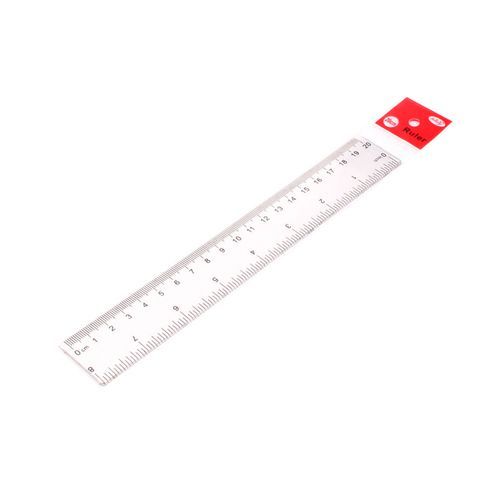 2pc 20cm/8 Inch Plastic Transparent Ruler Simple Straight