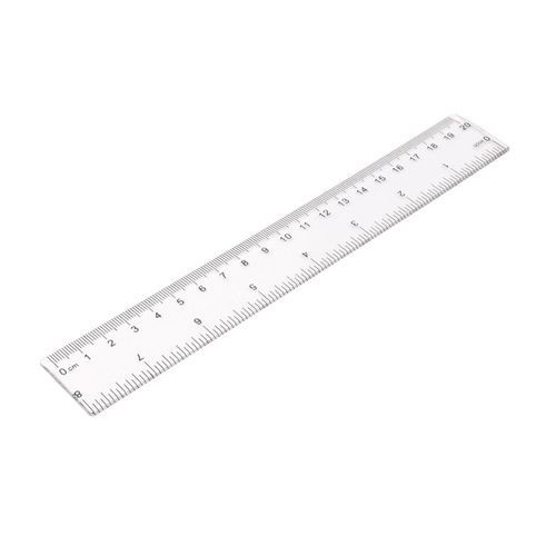 2pc 20cm/8 Inch Plastic Transparent Ruler Simple Straight