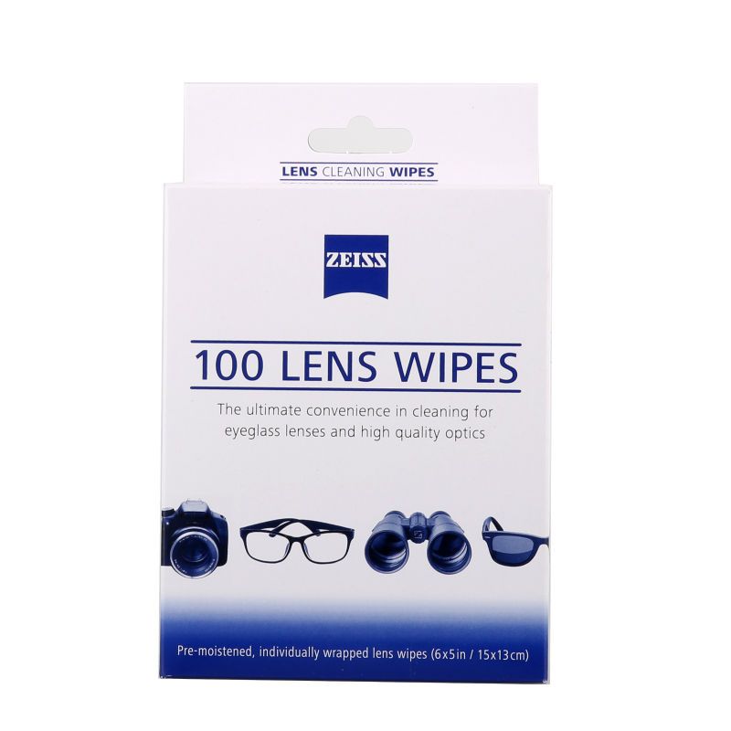Zeiss 100 Pcs Pre Moist Lens Cleaning Wipes For Camera New