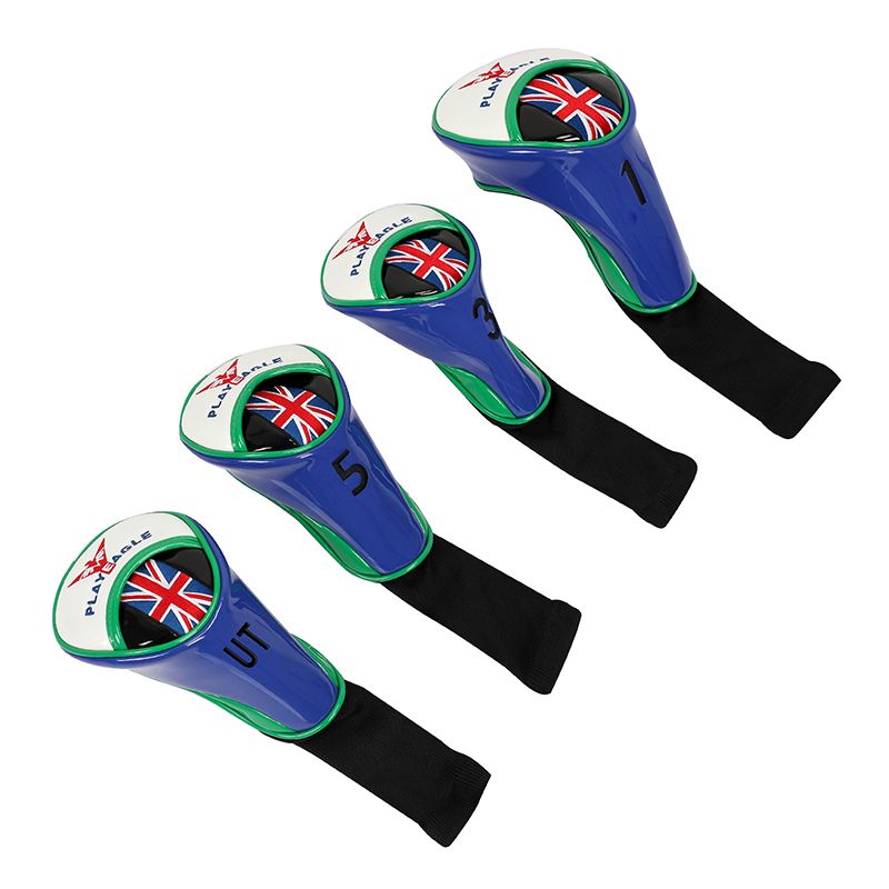 Playeagleg Golf Head Covers 4pcs/set Pu Leather Wood Driver