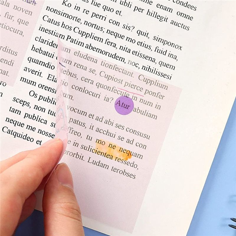 300 Sheets Waterproof PET Transparent Sticky Notes Daily To Do List Note Paper for Student Office 6Colors 3X3Inch