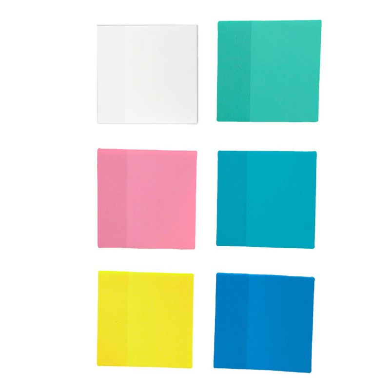300 Sheets Waterproof PET Transparent Sticky Notes Daily To Do List Note Paper for Student Office 6Colors 3X3Inch