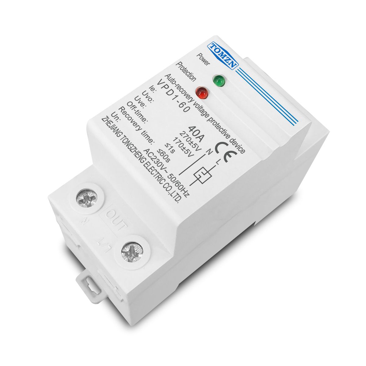 1 Pcs 40A 230V Din Rail Automatic Recovery Reconnect Over