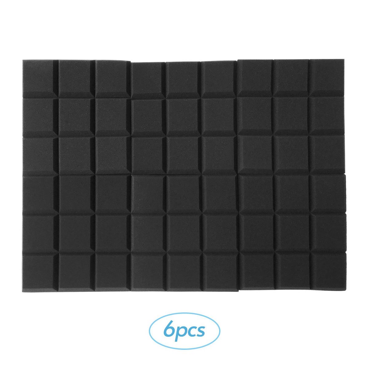 6pcs 12*12*2inch Studio Acoustic Foams Panels Sound Insulation Foam for Studio KTV Broadcast Family Theater