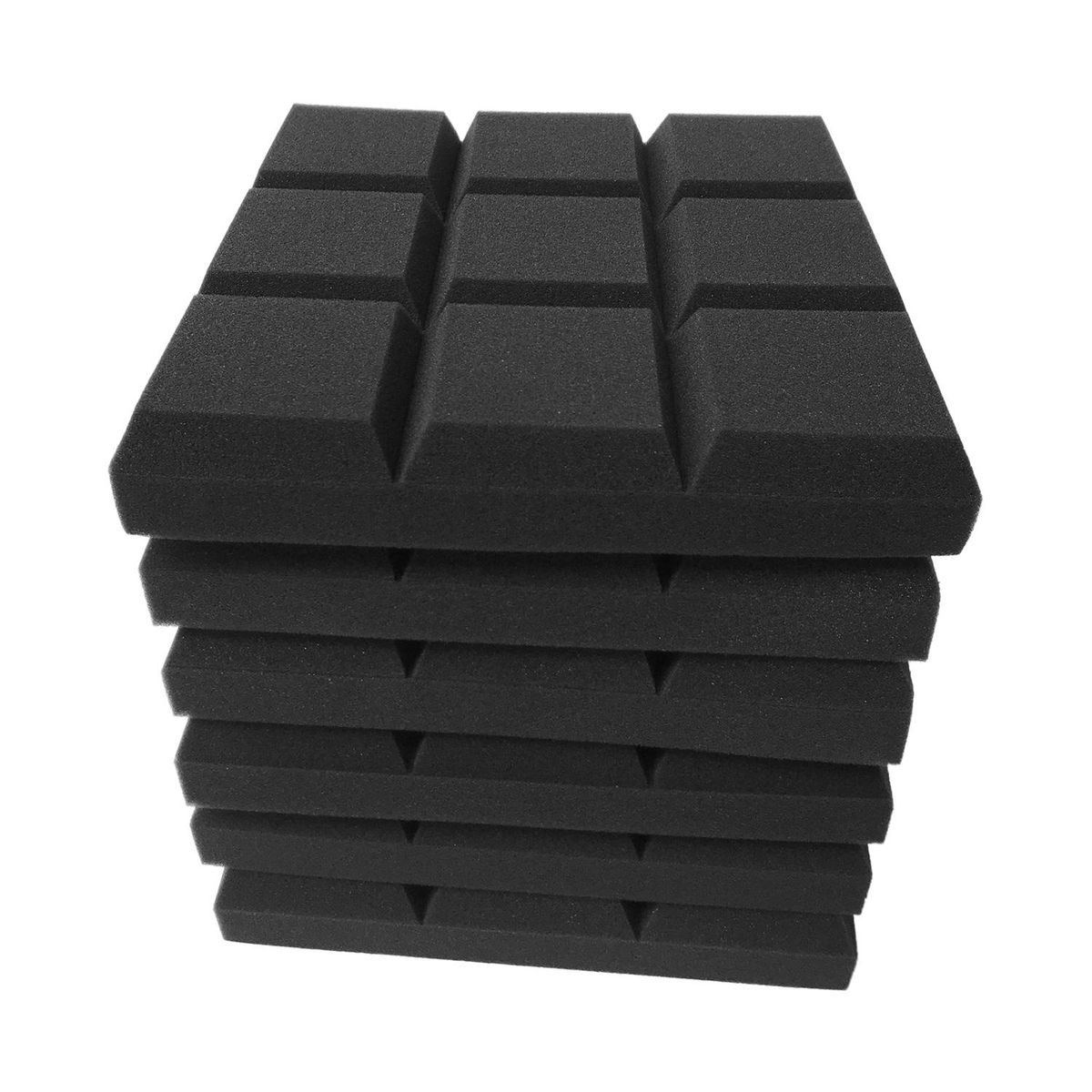 6pcs 12*12*2inch Studio Acoustic Foams Panels Sound Insulation Foam for Studio KTV Broadcast Family Theater