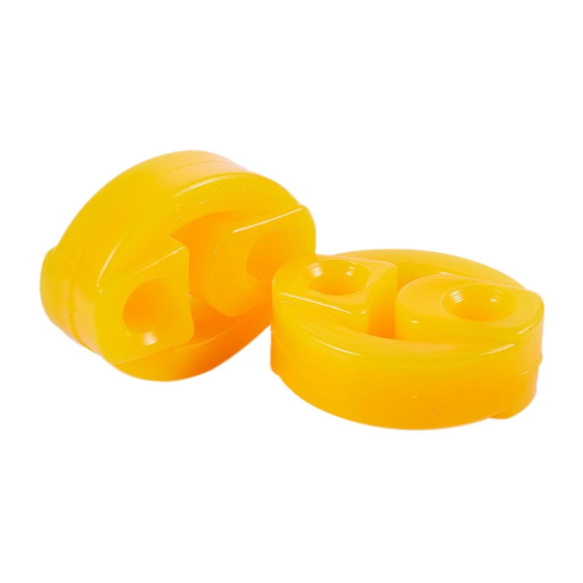 Rubber 2 Holes Car Muffler Exhaust Hanger Bushing 2 Pcs