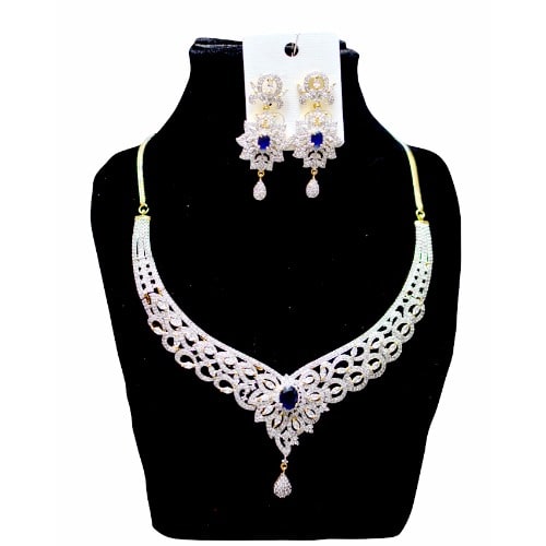 American Diamond Set of Jewellery - Silver