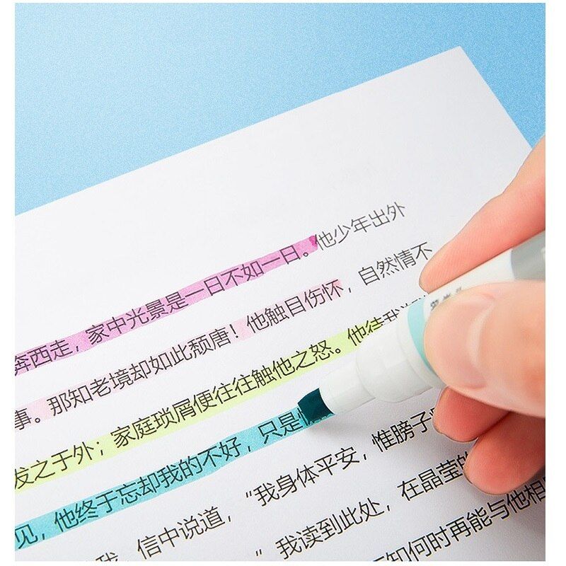 6pcs Erasable Highlighter Pens For Book Journal Dual