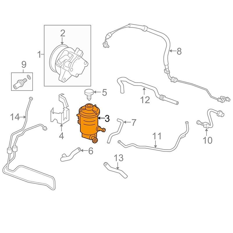 53701-S5D-A02 Power Steering Pump Oil Tank Fluid Reservoir Oil Tank for ES1 ES5 ES8 2001 - 2005