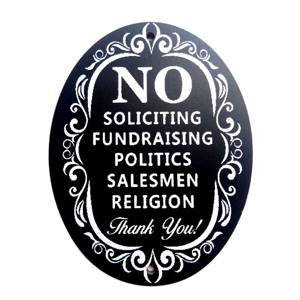 No Soliciting Thank You Sign For Home And Business