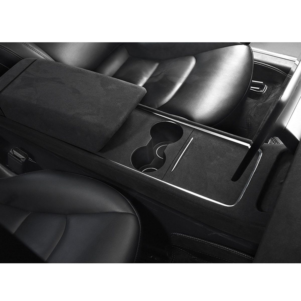 Car Central Control Panel Suede Turn Fur Decorative Sticker Replacement for Tesla Model 3 Y 2021
