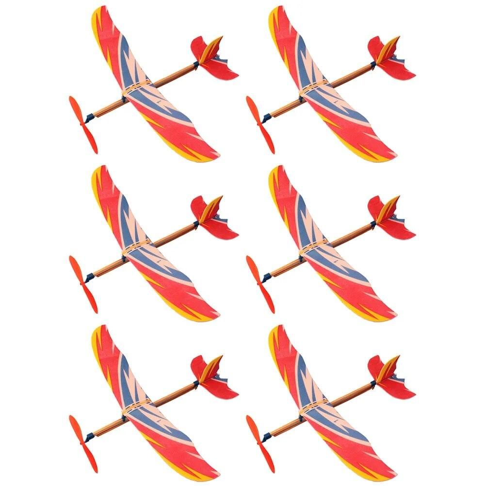 6 Pcs Airplane Model DIY Glider Aeroplane Kids Toys Children Planes Boys Handmade Educational Plaything Bulk