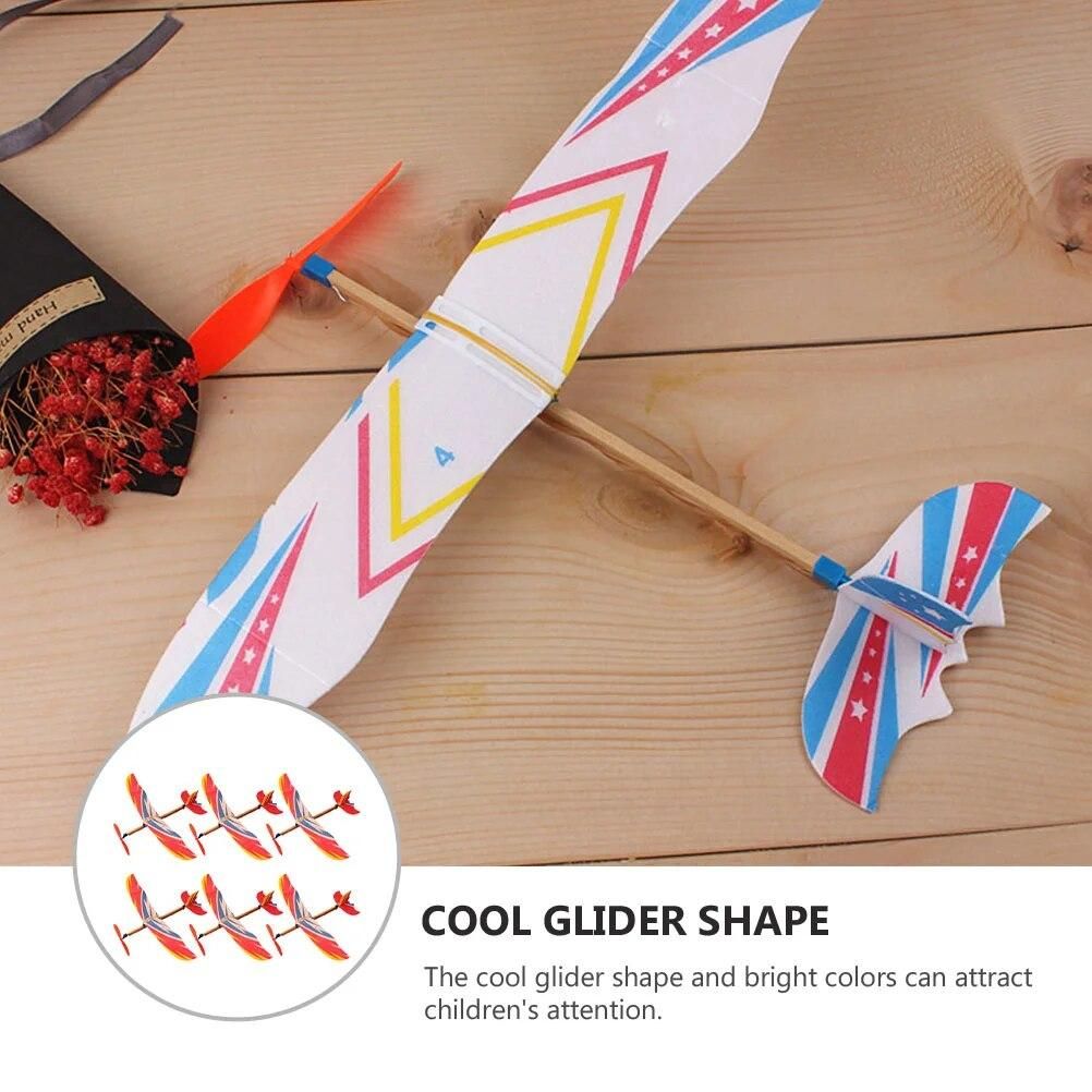 6 Pcs Airplane Model DIY Glider Aeroplane Kids Toys Children Planes Boys Handmade Educational Plaything Bulk