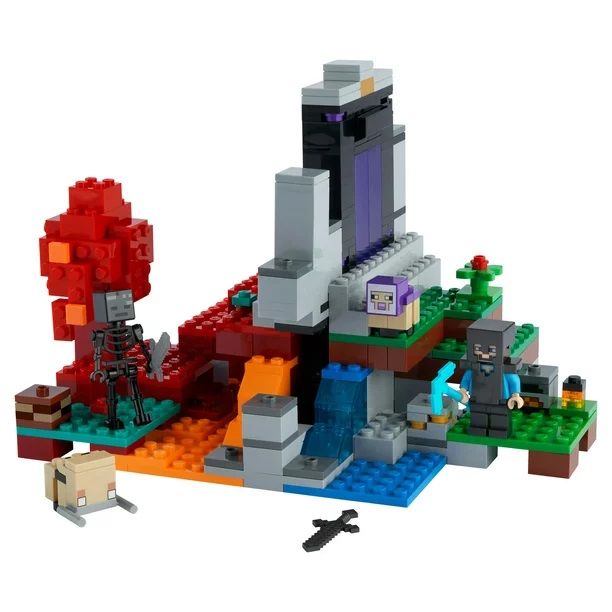 Minecraft The Ruined Portal 21172 Building Kit 316 Pcs