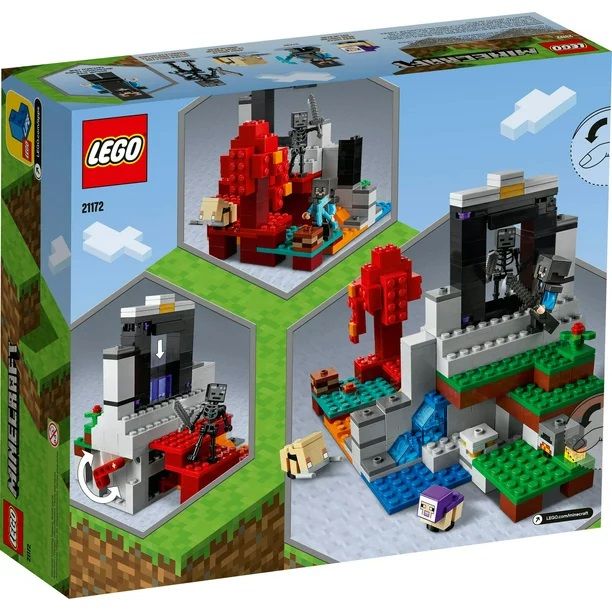 Minecraft The Ruined Portal 21172 Building Kit 316 Pcs