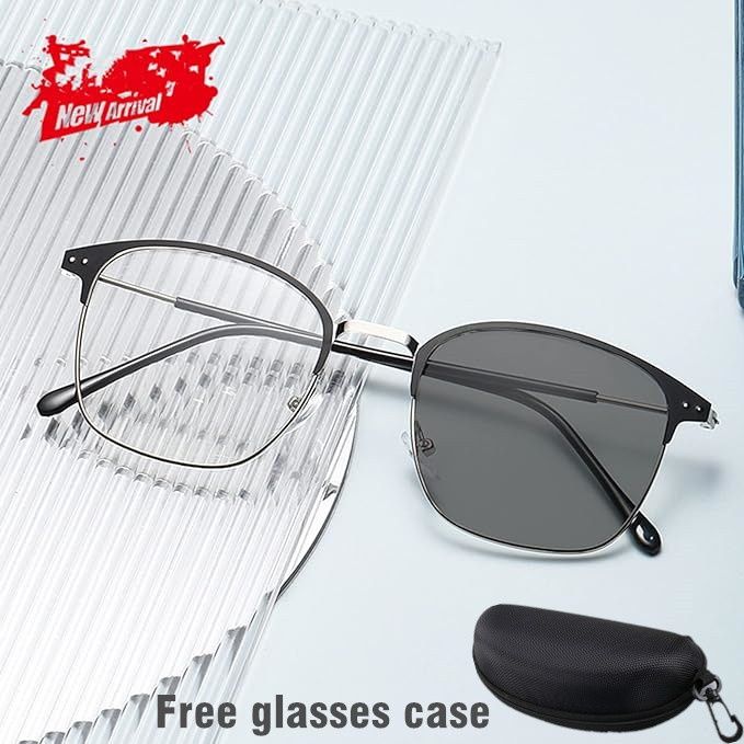 Discolored Glasses Photochromic Sunglasses-Silver