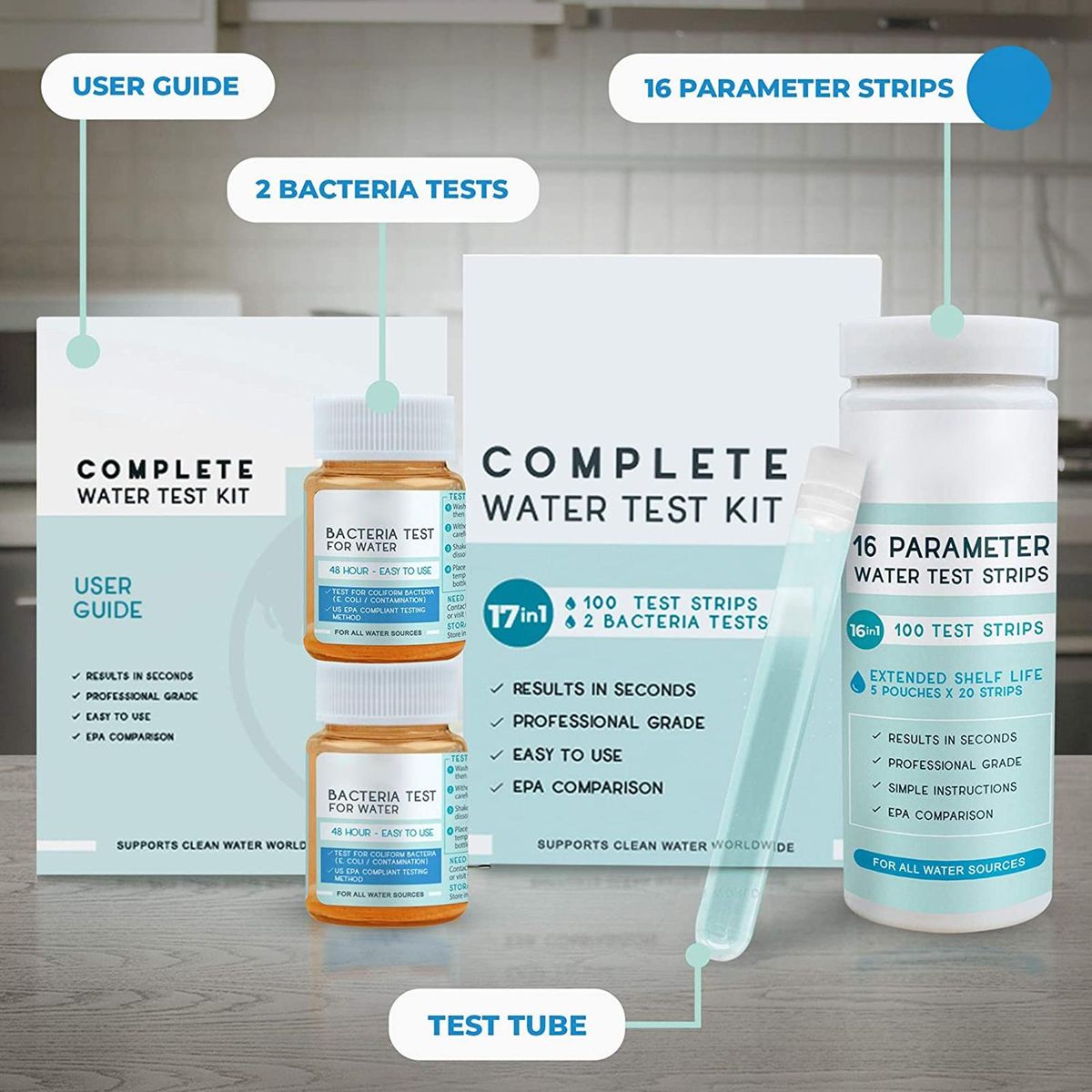 1 Set Water Quality Test Strips Water Testing Strips Drinking Water Test