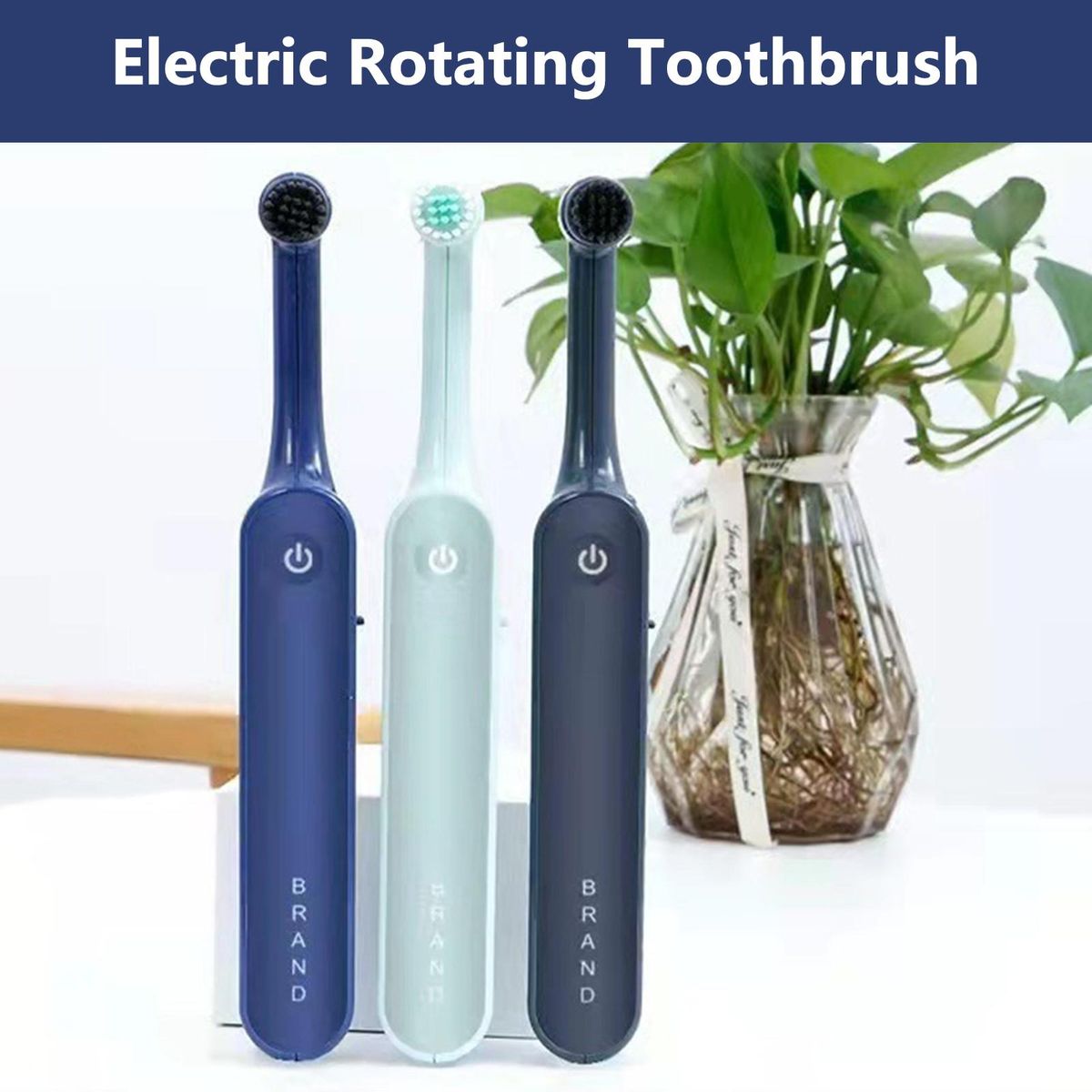 Electric Rechargeable Rotating Toothbrush Intelligent Timing Two-speed Cleaning IPX7 Waterproof Oral Care