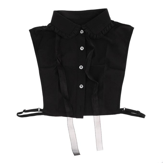 Retro Women False Collar Choker Ladies Vintage Peter Pan Style 4-Black