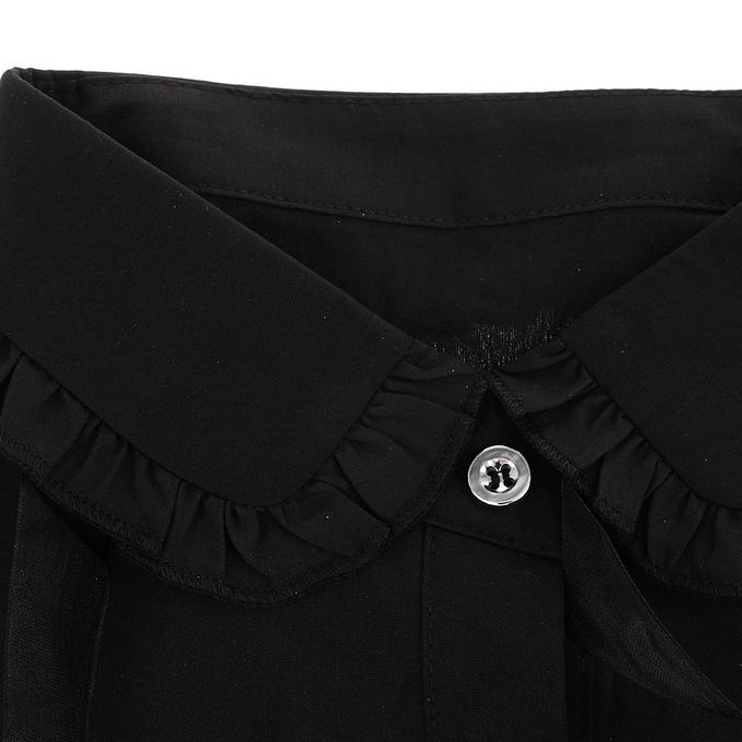 Retro Women False Collar Choker Ladies Vintage Peter Pan Style 4-Black