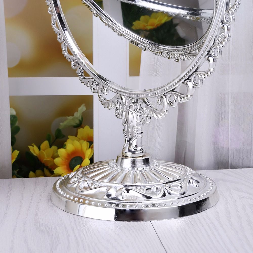 2sides Stand Table Cosmetic Mirror Plastic Dresser Mirrors