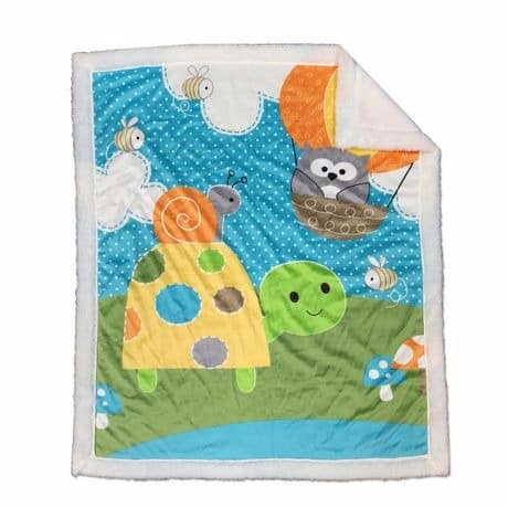Mink and Sherpa Baby Blanket