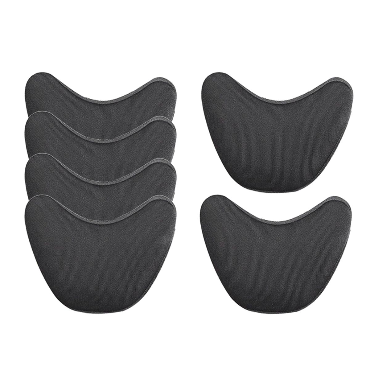 3 Pairs Shoe Filler Inserts Reusable Toe Plug Foot Brace Pads Black