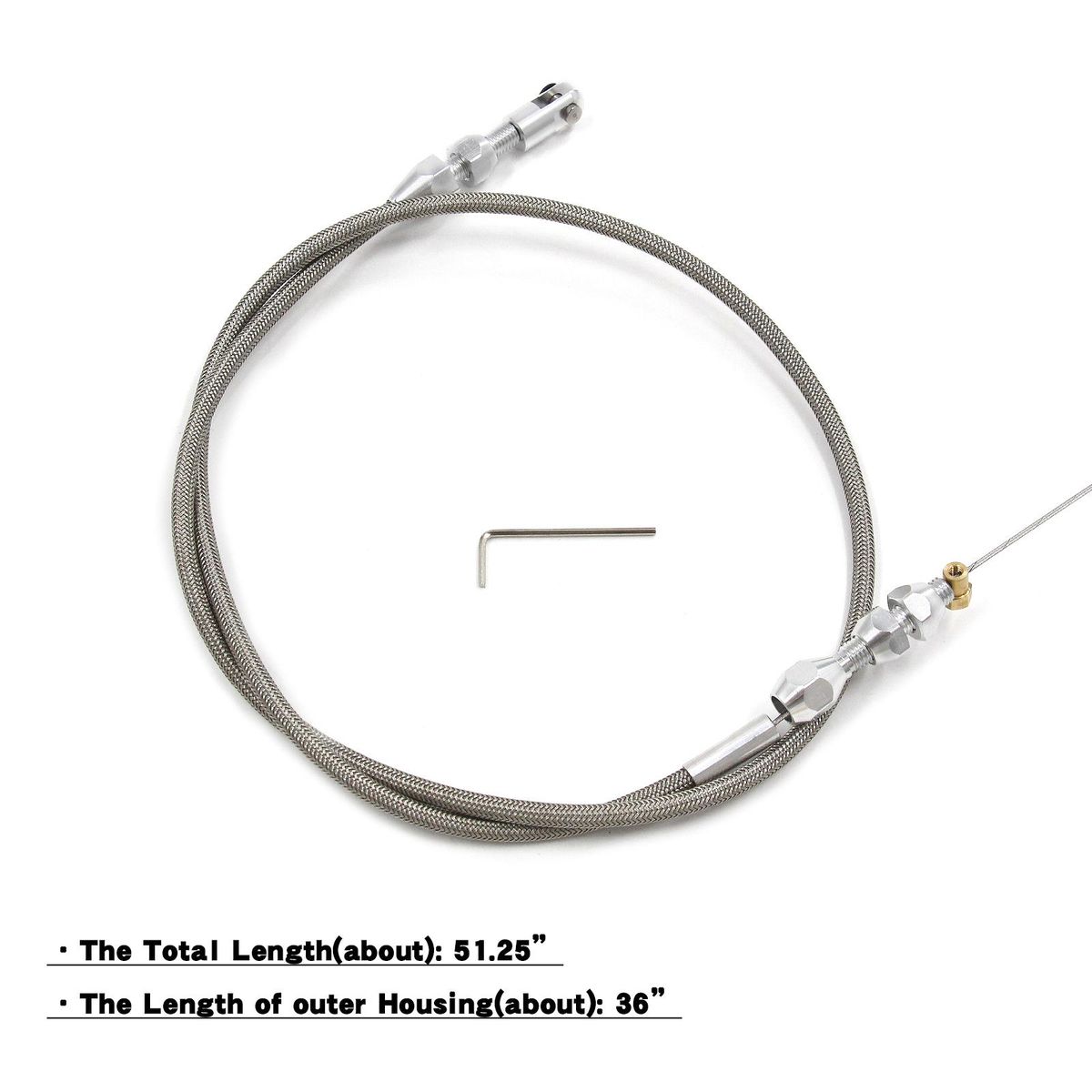 36inch Braided Throttle Cable Kits Replacement for Chevrolet/Chevy 1997-2007 LS1 Engine 4.8L 5.3L 5.7L 6.0L