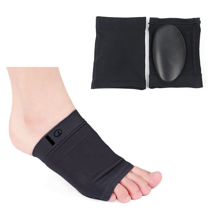 2Pcs Arch Support Sleeve Cushioned Soft Elastic  Pad Fabric Arch Socks For Flat Foot Pain Relief Plantar Fasciitis Heel Spurs B