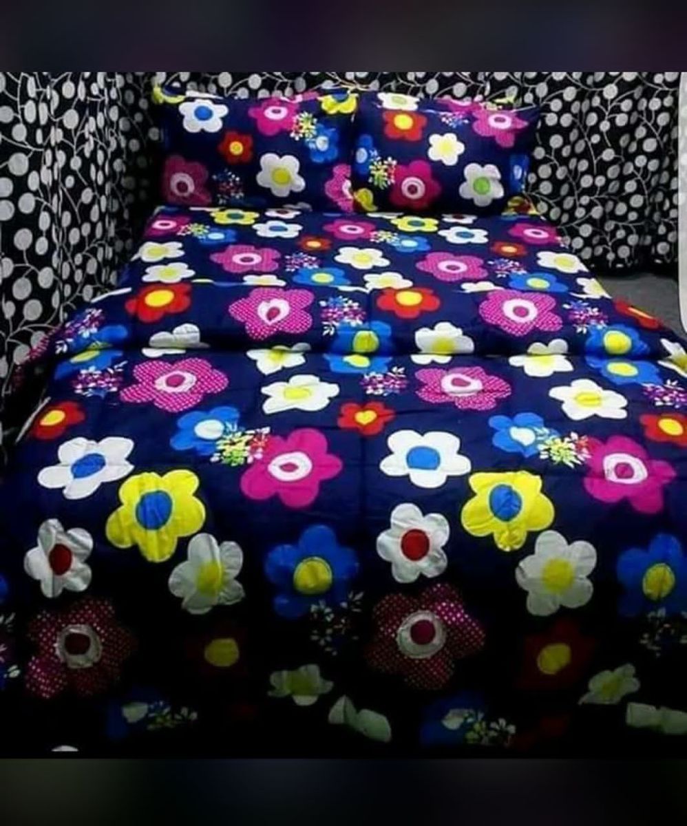 Colorful  Retro Cotton Unique Bed Spread With Pillowcases