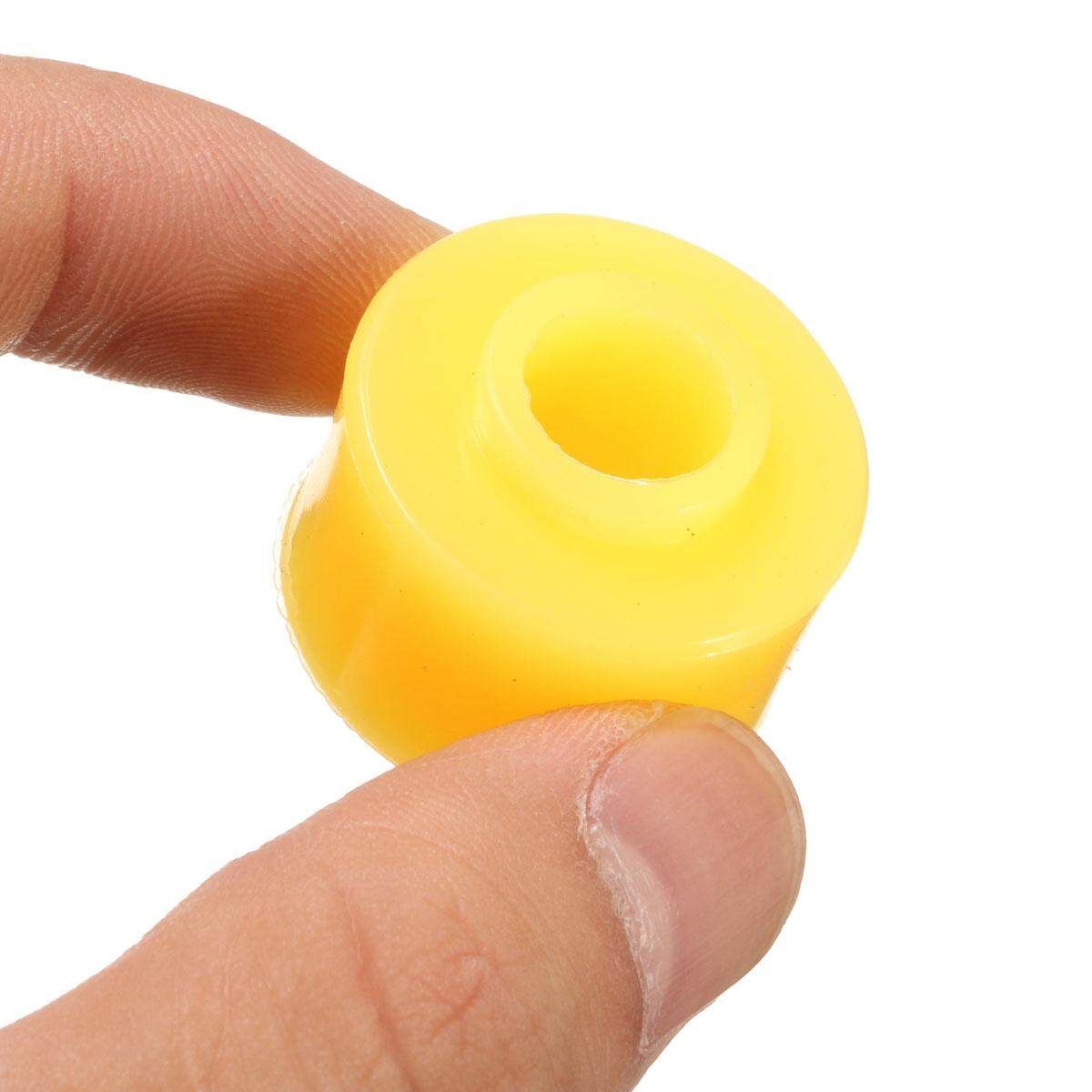 10 Pcs Vehicle Car Yellow Rubber Shock Absorber Bushings 10mm X 28mm X 20mm NEW