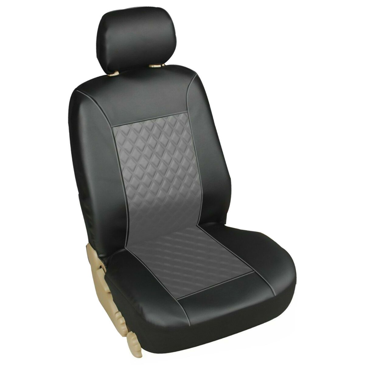 1 Seater / 5 Seater Front Rear Universal Car Full Seat Covers Protector PU Leather 1 Seater