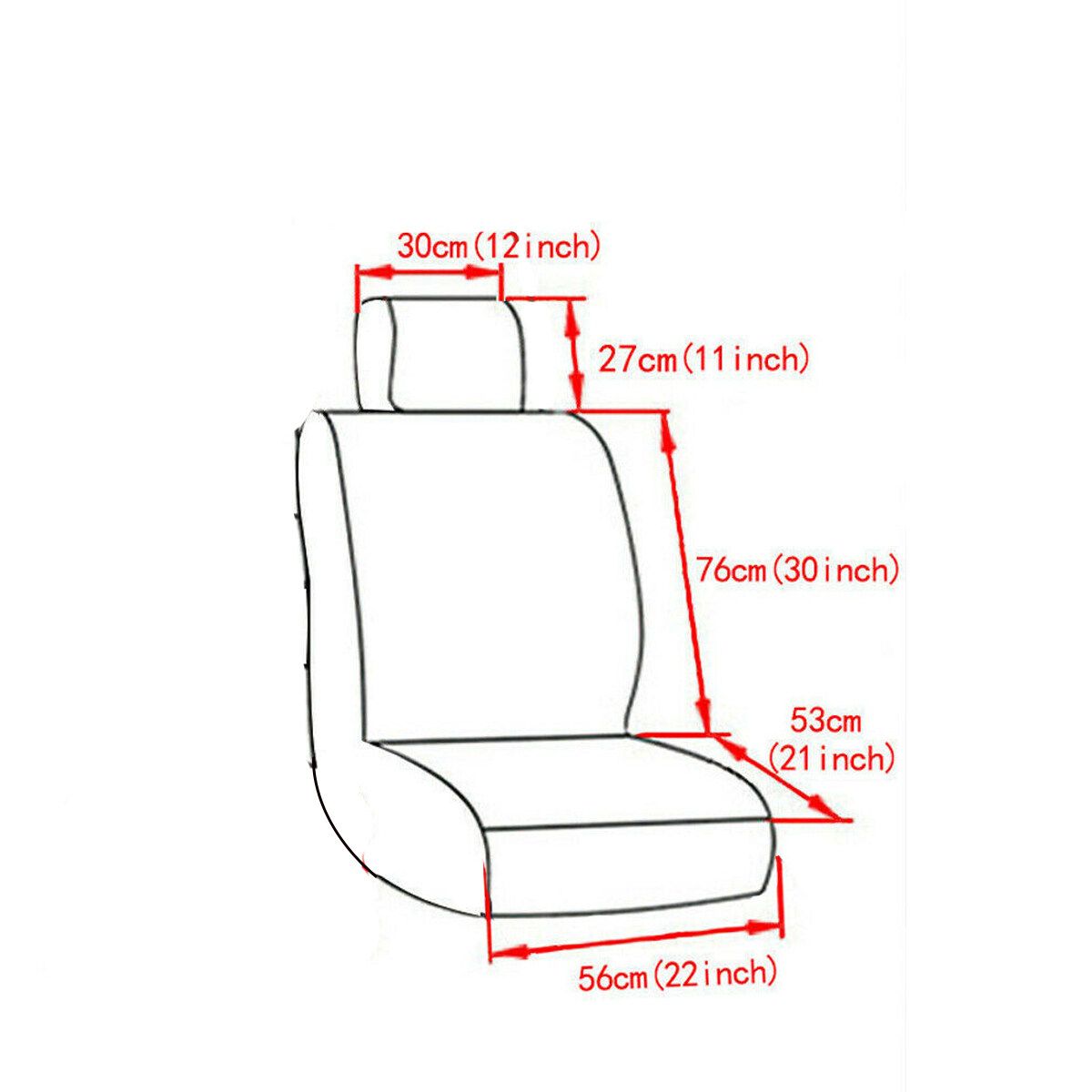 1 Seater / 5 Seater Front Rear Universal Car Full Seat Covers Protector PU Leather 1 Seater