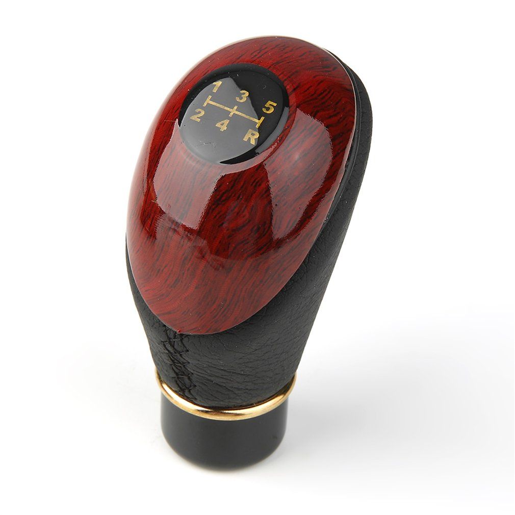 10mm PU Gloss Car 5 Speed Manual Gear Shift Knob Shifter Universal Automible
