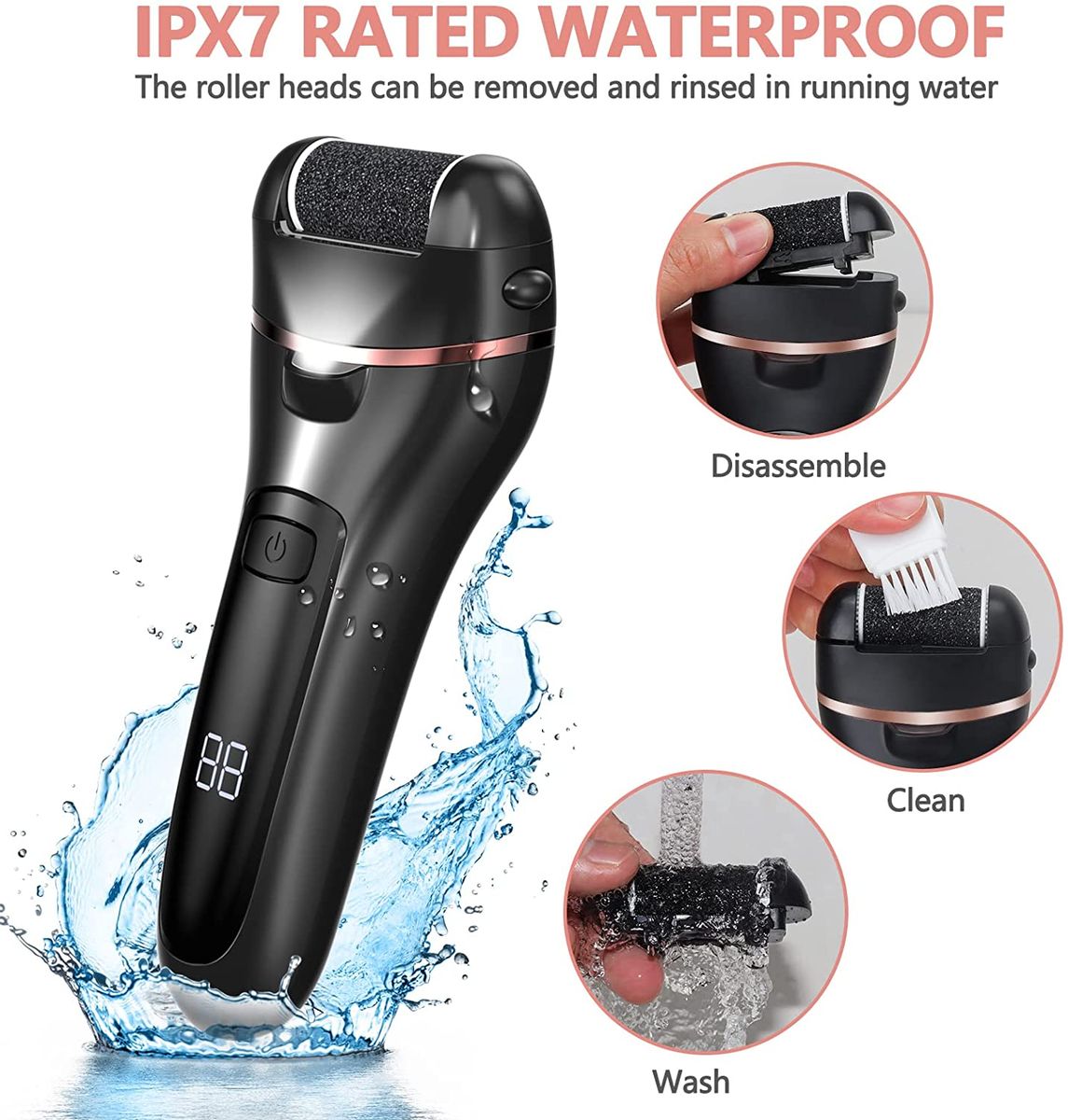 Rechargeable Foot Care Tool Electric Feet File Callus Remover Machine Pedicure Device