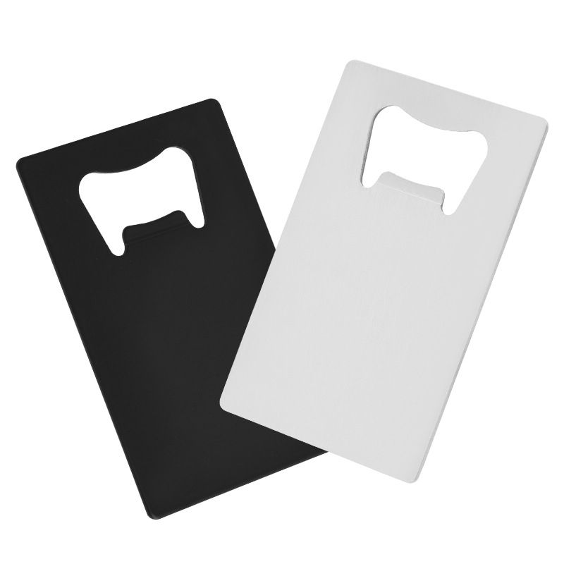 Black/Silver Poker Card Beer Bottle Opener Metal Mini