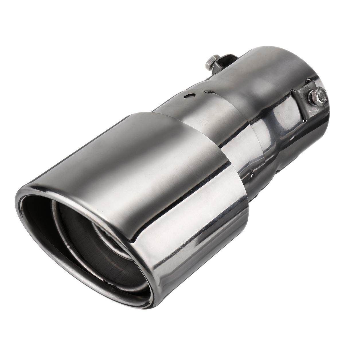 New Spitfire Car LED Exhaust Pipe Red Light Flaming Muffler Tip Universal Custom Oval Curve