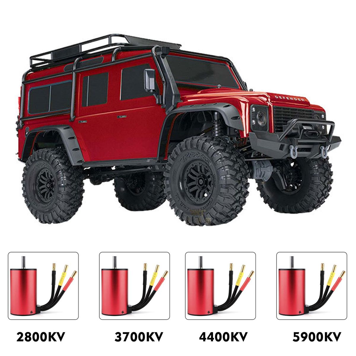 S2845 3700KV Brushless Motor Waterproof Motor 35A ESC Programming Card Replacement for Trx4 HSP 1/12 Remote Control Car