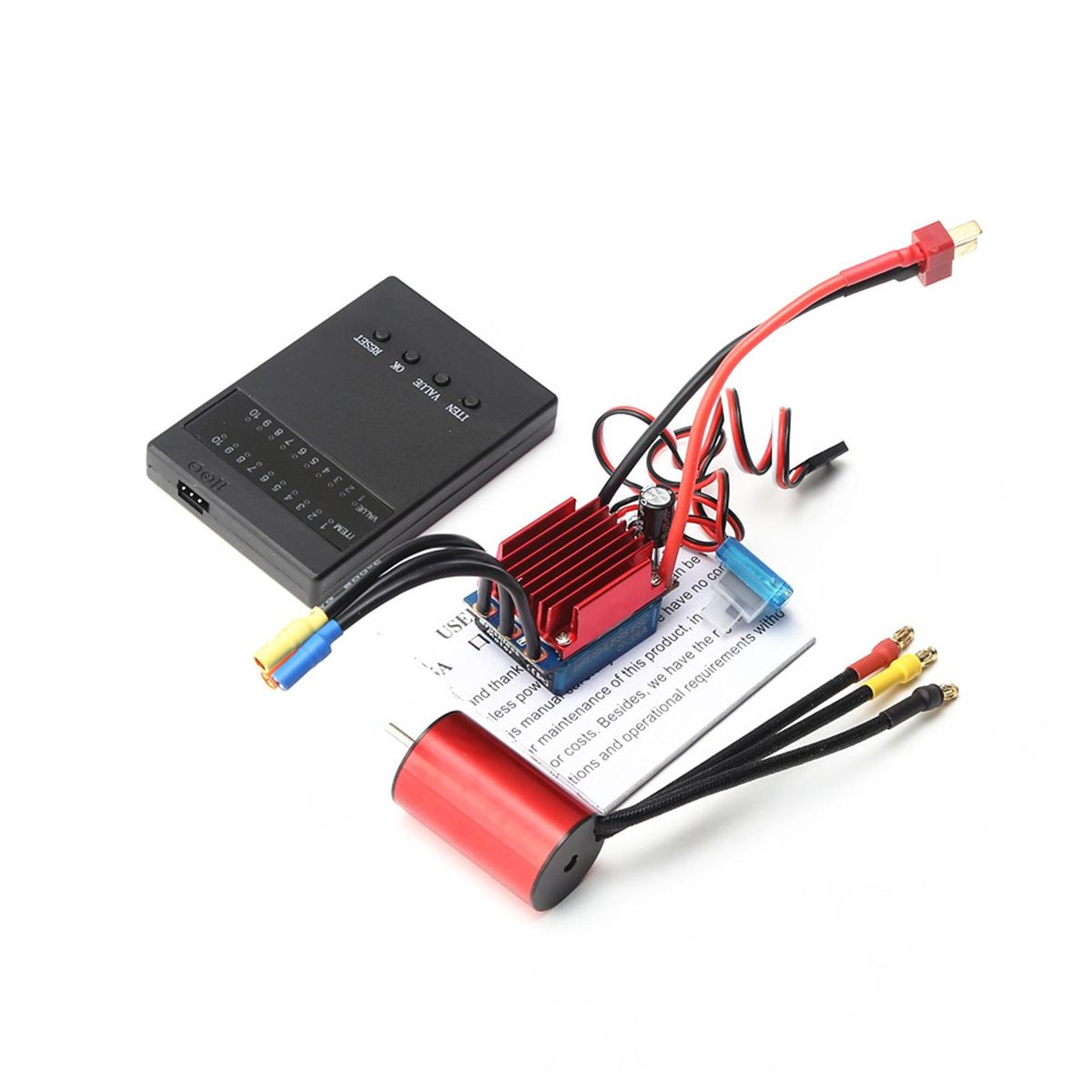S2845 3700KV Brushless Motor Waterproof Motor 35A ESC Programming Card Replacement for Trx4 HSP 1/12 Remote Control Car