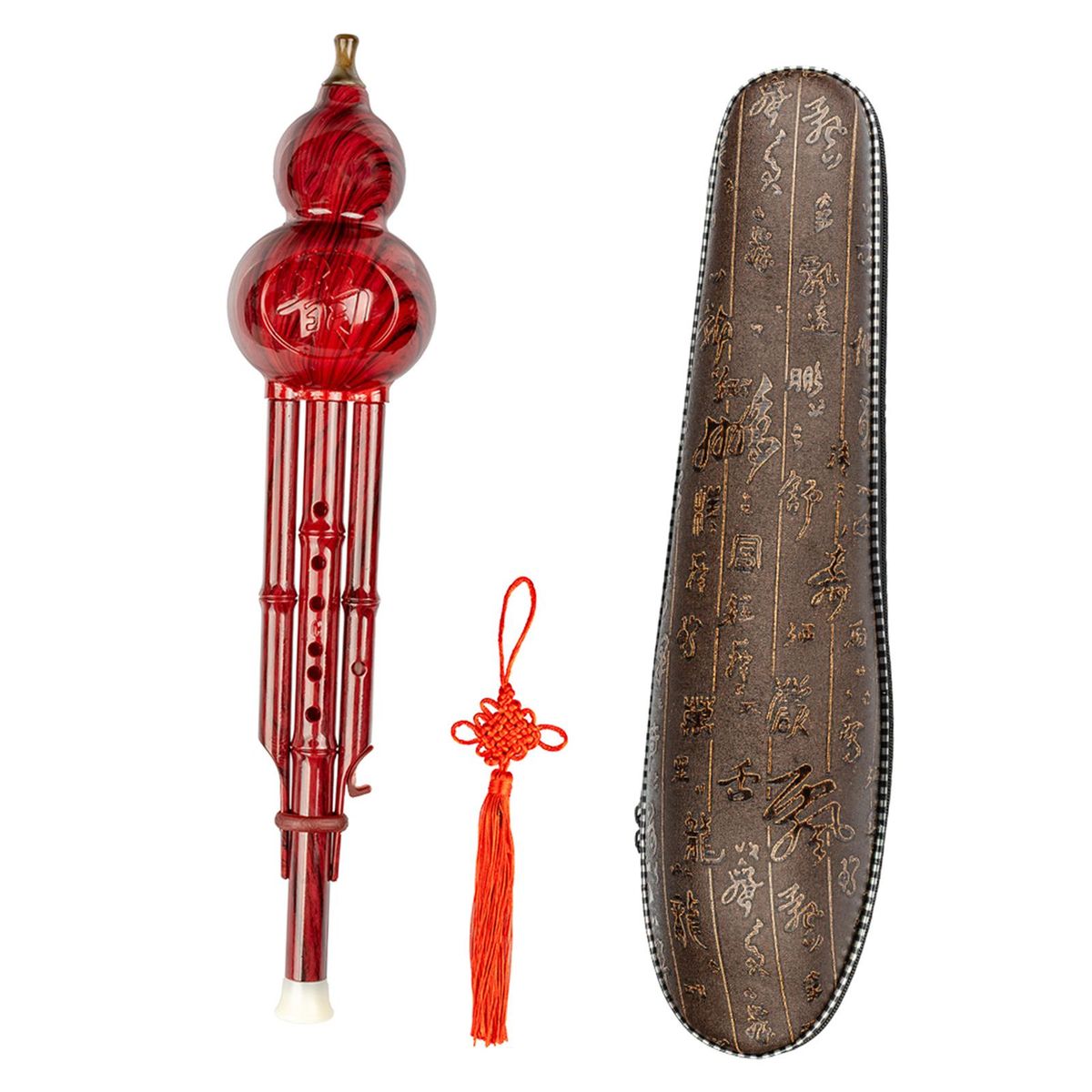 C Key Hulusi With Carrying Case Professional Cucurbit Flute For Red